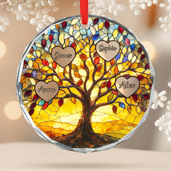 Custom Family Photo Christmas Ornament Personalized Family Portrait Photo Picture Xmas Ornament Gift for Family Christmas Glass Ornament TQN5635BQT