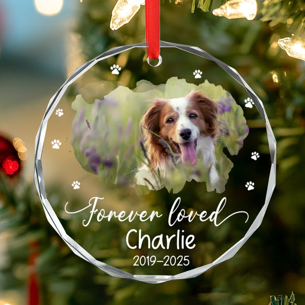 Personalized Pet Memorial Ornament - Forever Loved Pet Loss Gift