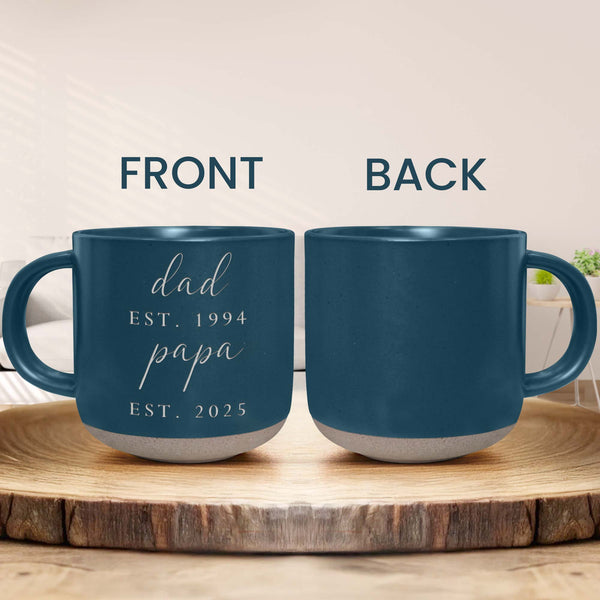 Personalized Grandpa Mug- Est 2025 Gift New Grandpas, Custom Name Future Papa Pregnancy Announcement- First Time Nonno Paps Cup Gifts