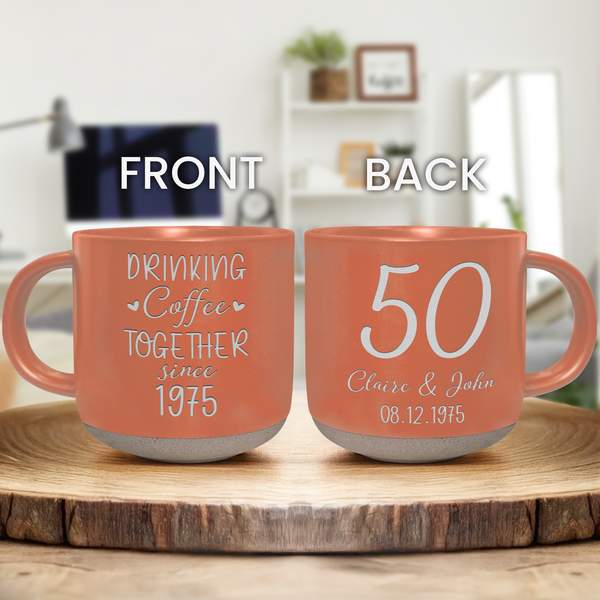 50th Anniversary Gift for Parents, 50th Anniversary Mug, 50 Year Wedding Anniversary Gift For Wife Husband, Couple Coffee Cup, Anniversary MLN6020DTD