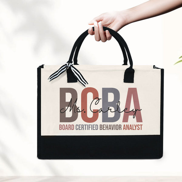Personalized Behavior Analyst Tote Bag, BCBA Tote Bag, BCBA Gifts, Board Certified Behavior Analyst, Gift for Behavior Therapist, ABA Gifts MLN2269TTH