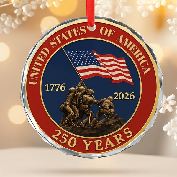 American 250th Anniversary Ornament 1776-2026 Patriotic Decoration