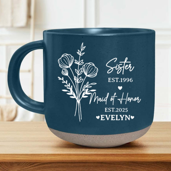 Bridal Party Engraved Mug, Maid of Honor Proposal Gift, Wedding Party Gift, Personalized Wedding Gifts, Sister Gifts, Bridesmaid Mug Gifts