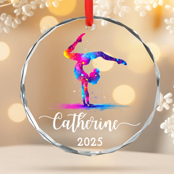 Personalized Gymnastics Ornament for Girl, Gymnastics Ornament, Gymnastic Sister Friend Team Gift, Gymnast Christmas Ornament, Gymnast Gift
