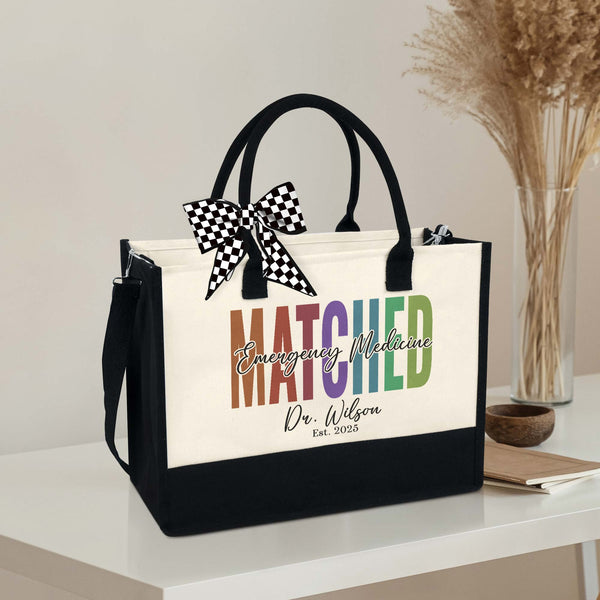 Residency Match Day Gift, Doctor Tote Bag, Graduation Gift, Medical Student Gift for Her, White Coat Ceremony, Residency Graduation, PHD Gift MLN5671HVN