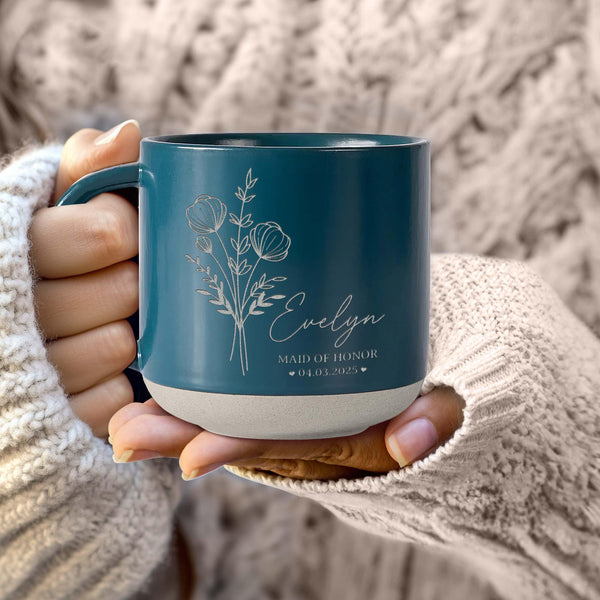 Bridal Party Engraved Mug, Maid of Honor Proposal Gift, Wedding Party Gift, Personalized Wedding Gifts, Sister Gifts, Bridesmaid Mug Gift TQN4785LTH