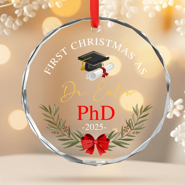 PhD Graduation Gift, Custom PhD Ornament, PhD Graduate Gift, PhD Christmas Ornament, New PhD Doctor Gift, PhD Doctorate Graduation Gifts