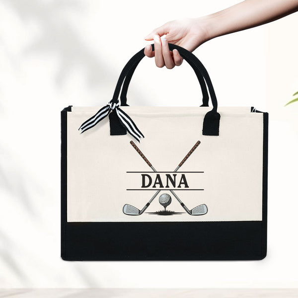 Personalized Golf Tote Bag, Golfer Gift Bag, Golf Lovers Gift, Golf Instructor Gifts, Gifts for Golfers, Golf Clubs Bag, Golf Sport Bags MLN2203TTH