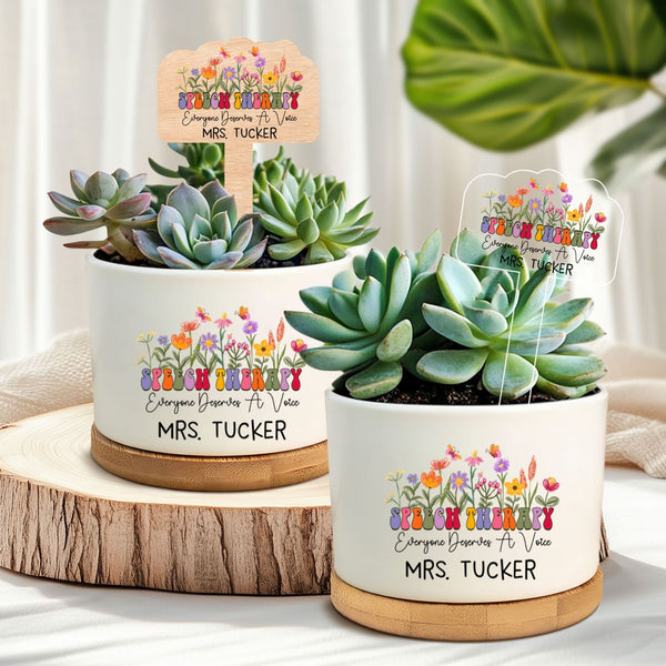 Speech Therapy Plant Pot, Speech Therapist Gift, SLP Custom Name Plant Pot, Speech Pathologist, Gift For Therapist, Slp To Be, SLP Gifts MLN5809NTH