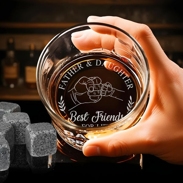 Custom Dad Best Friends For Life Whiskey Glass, Best Friends For Life Glass, Gift For New Dad, Uncle Gift, Fathers Day Gift,New Grandpa Gift VTM1105NTH