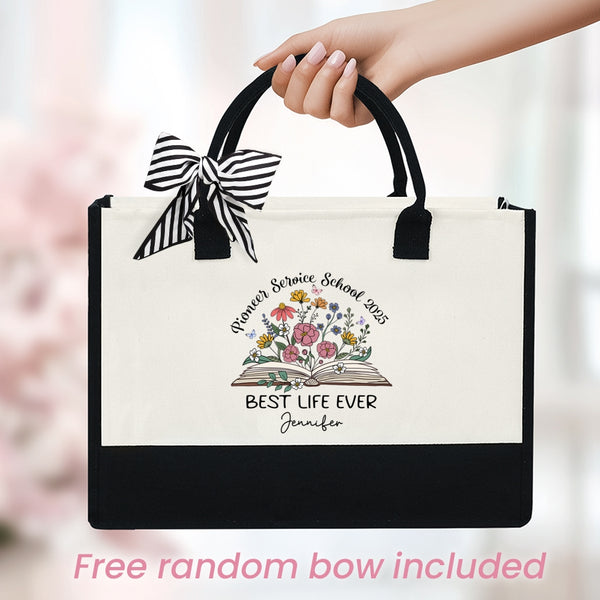 Personalized Pioneer School Tote Bag, Pioneer School 2025 Gift, Pioneer School Gift Bag, Best Life Ever Bag Gift Bag, jw gift, Pioneer 2025 MLN6165DTD
