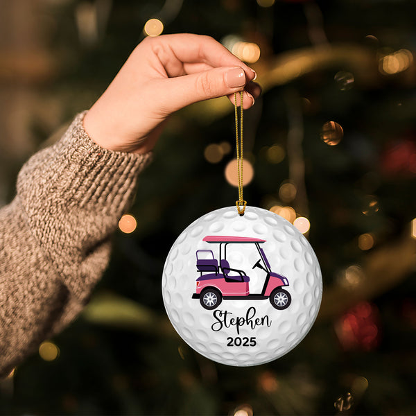 Personalized Golf Ball Christmas Ornament Gift for Golf Lovers