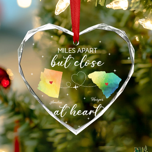 Personalized Long Distance Relationship Ornament Christmas Gift