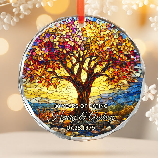 Personalized Anniversary Gift, Wedding Gift for Couple, 50th Anniversary Glass Ornament, 50 Year Anniversary Gifts For Parents, 50th Wedding Gifts MLN6203NGT