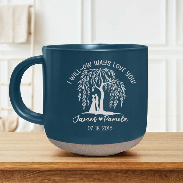 9th Anniversary Willow Pottery Mug, 9th Anniversary Gift, 9th Anniversary Mug, 9 Year Wedding Anniversary Gift,Anniversary Keepsake For Wife MLN6194NTH
