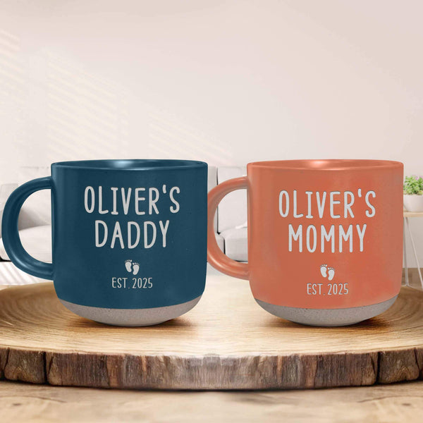 New Mom and Dad Mug, Mommy Mug, New Mom Gift, Daddy Mug, Dad Est Mug, First Time Dad Mug, New Parent Gift, Baby Shower Gift,Expecting Parent MLN5226TNB