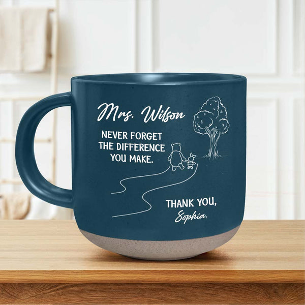 Never forget the difference you make, Coach Mug Gift, Teacher Appreciation Gift, Winnie the Pooh Quote, Thank You mug, Mentor Coach Gifts TQN5200PMN