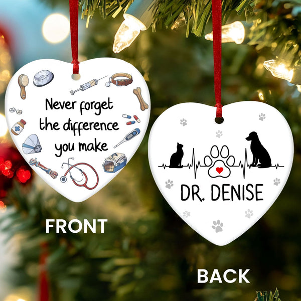 Custom Veterinarian Ornament, Veterinarian Gift, Christmas Gifts For Vet Tech, Veterinary Graduation Gift, Vet Thank You Gift, Vet Tech Gift