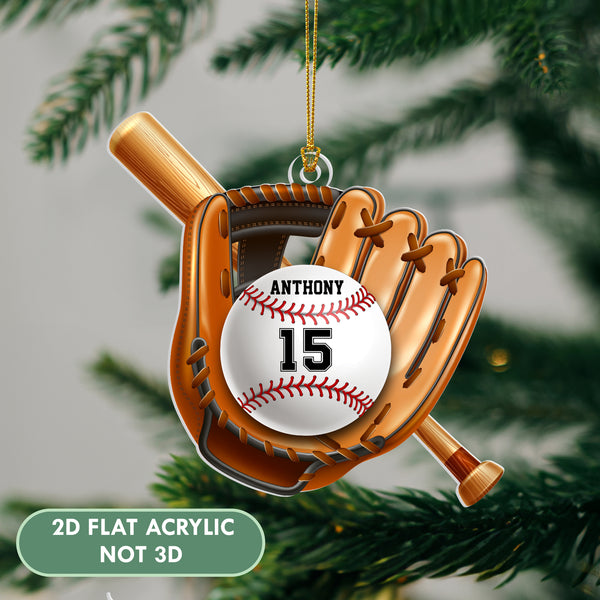 Personalized Baseball Christmas Ornament Gift for Baseball Lovers