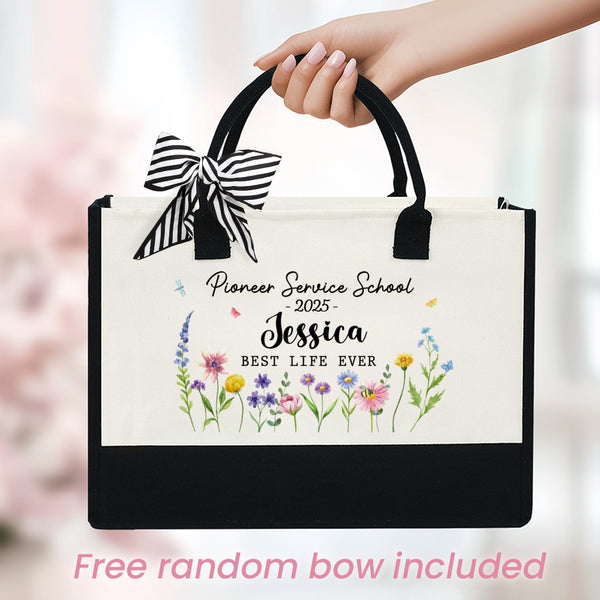 Personalized Pioneer School Tote Bag, Pioneer Service School Tote, JW Pioneer Gift, Best Life Ever Bag, JW Pioneer School 2025 Gift, JW gift VTM1618NTH