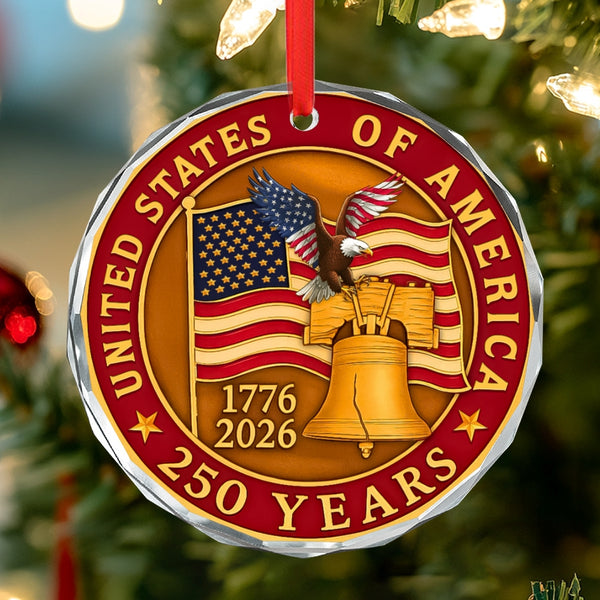 USA 250th Anniversary Ornament Patriotic Decoration with Liberty Bell