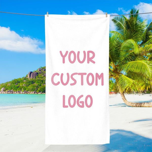 Custom Logo Beach Towel, Pool Towel Gift Appreciation, Towel Gifts for Coworker,Your Logo Here,Beach Print,Towel With Your Logo,Company Logo MLN5735TNB