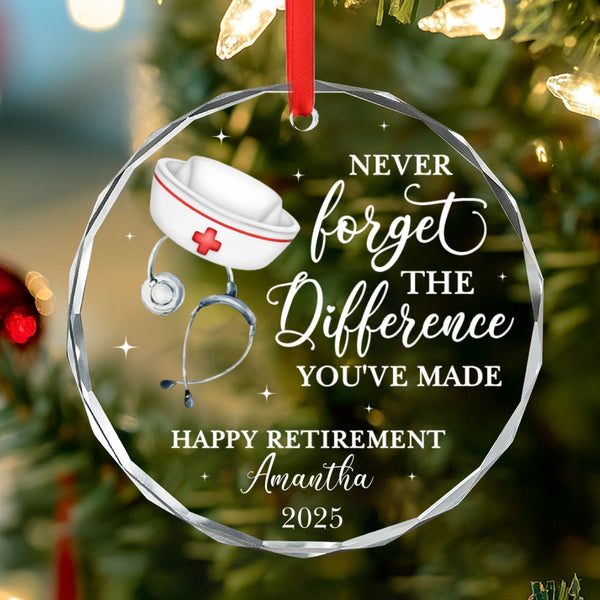 Personalized Nurse Retirement Ornament Gift for Healthcare Worker