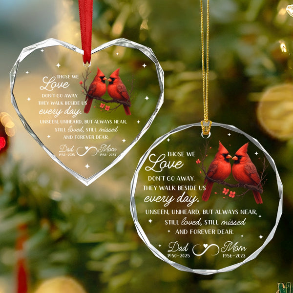 Custom Memorial Cardinal Ornament Remembrance Gift for Loss of Parents