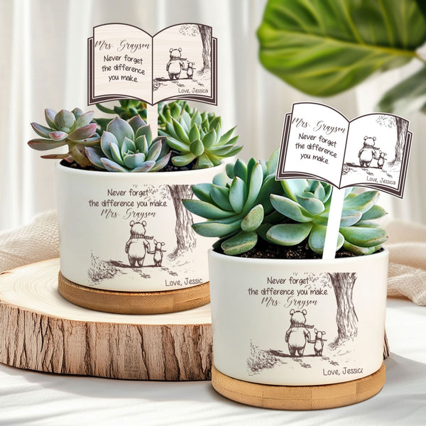 Personalized Thank You Flower Pot Appreciation Gift for Teachers