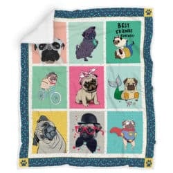 Pug, Best Friend -  Blanket R153 Geembi™