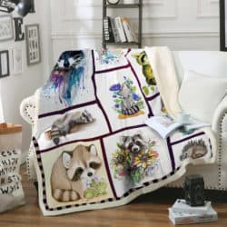 Raccoon Painting Sofa Throw Blanket P172 Geembi™