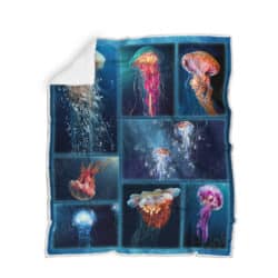 Jellyfish Blue Ocean Sofa Throw Blanket SS020 Geembi™