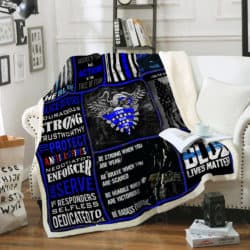 Thin Blue Line Sofa Throw Blanket Geembi™