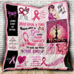 My Wife - Who Kicked Cancer's Ass Quilt Geembi™