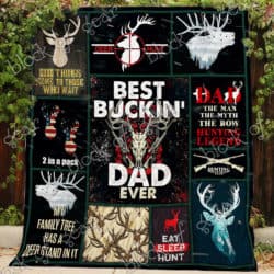 Best Buckin Dad Ever Deer Hunting Quilt Geembi™
