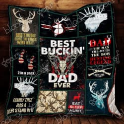 Best Buckin Dad Ever Deer Hunting Quilt Geembi™