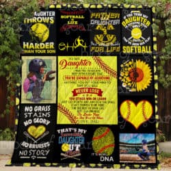 Softball For Daughter Quilt Th611 Geembi™