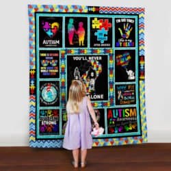 You Will Never Walk Alone. Autism Awareness Quilt Blanket THH577Q Geembi™