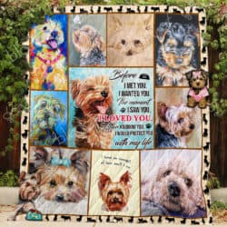 The Moment I Saw You, I Love You Yorkie Quilt Geembi™