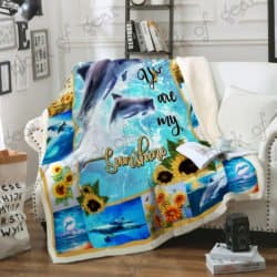 You Are My Sunshine Dolphin Sofa Throw Blanket P218 Geembi™