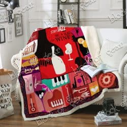 Stay Jazz And Take A Glass Of Wine Sofa Throw Blanket SS296 Geembi™