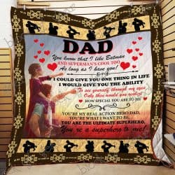 Dad is My Superhero Sofa Throw Blanket N71 Geembi™