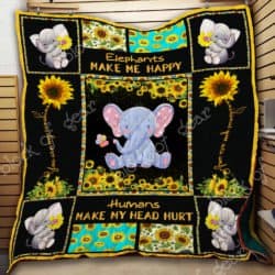 Sunflower Elephant Quilt TH692 Geembi™