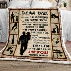 Always Be your Little Girl, Daddy Sofa Throw Blanket Geembi™