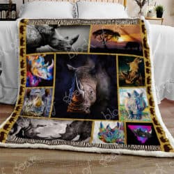 Rhino Is My Spirit Animal Sofa Throw Blanket N20 Geembi™