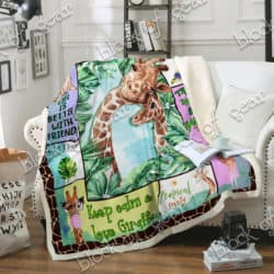 Keep Calm And Love Giraffes Sofa Throw Blanket SS272 Geembi™