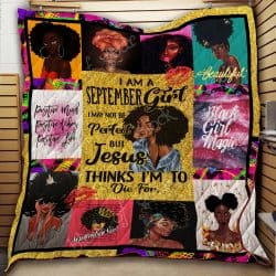 September Girl - Black Queen Quilt-3 Geembi™
