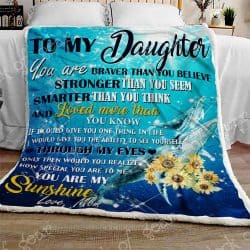 From Mom To Beloved Daughter Sofa Throw Blanket NP106 Geembi™