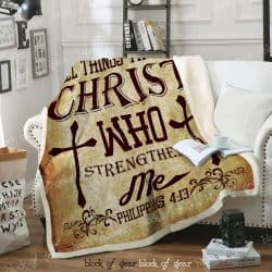 I Can Do All Things Through Christ Who Strengthens Me Sofa Throw Blanket  DK512 Geembi™