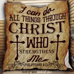 I Can Do All Things Through Christ Who Strengthens Me Quilt DK512 Geembi™